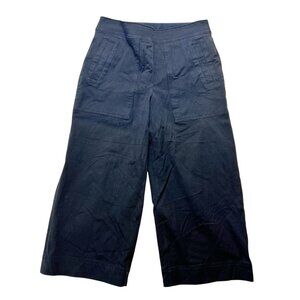 Spanx Women's Wide Leg Pull On Black Capris Size M